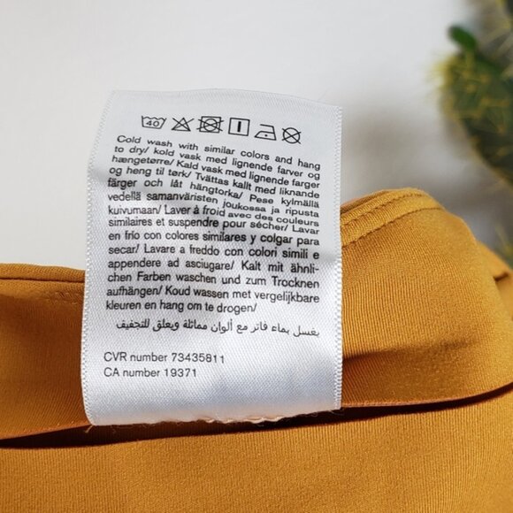 Girlfriend Collective Mustard Yellow Compressive High-Rise Leggings size S - Picture 10 of 14